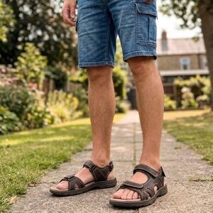 Wrangler Dark Brown Casual Velcro Sandals
